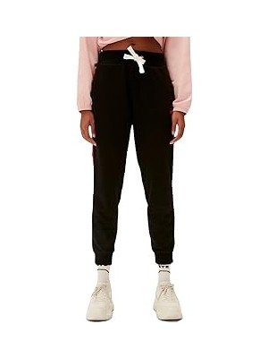 SHC4200 Trainer Sweatpants Siyah Logo Baskılı Kadın Eşofman Altı