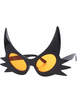 Siyah Renk Bıyık Tasarımlı Kedi Gözlüğü 19X11 cm - Lisinya