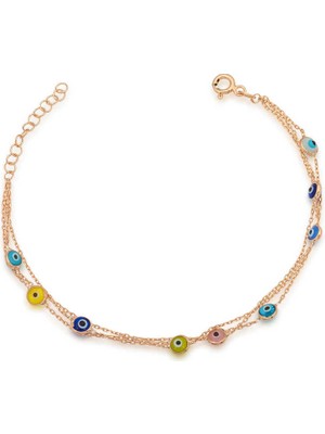 Norino Gümüş Rose Nazar Bileklik