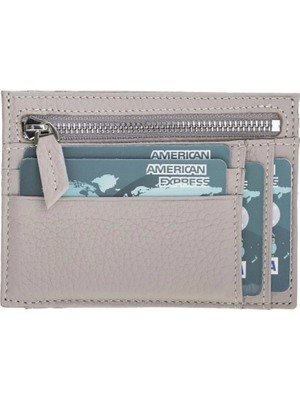 No 35 Moda Zip Deri Fermuarlı Kartlık Zpch Erc3 Bej