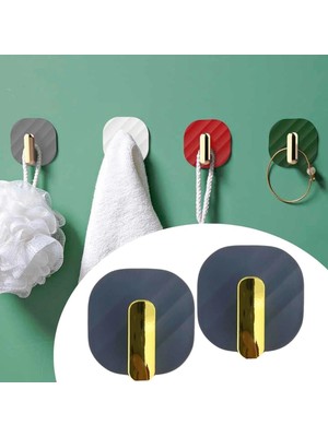 No 35 Moda 2li Yapışkanlı Retro Askılık Dolap Kapak Kulpu Gri