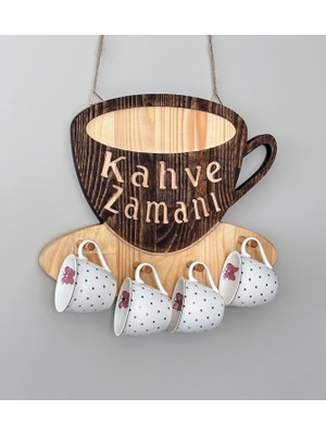 Doruk Ahşap Atölyesi Masif Ahşap Fincan Askısı