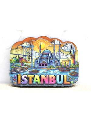 Ahşap Istanbul Temalı Magnet ALK4366 - Lisinya