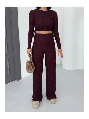 bebekokusu Bubble Alt Üst Takım Bordo PT510446