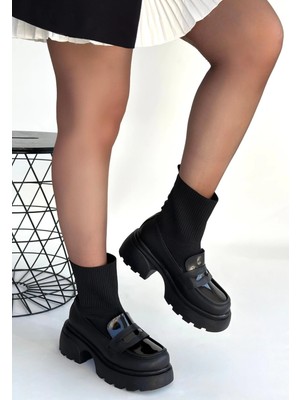 bebekokusu Wanye Siyah Cilt Cilt Streçli Bot