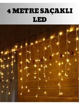 Marsilyan 4 Metre Şelale Led Işık Perdesi Dekoratif