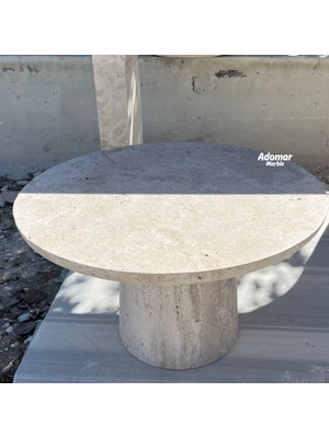 Adomar Marble Traverten Orta Sehpa