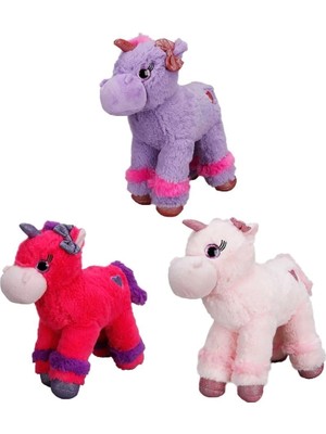 No 35 Moda Unicorn Renkli Peluş At 28 Cm. 1 Adet Fiyatıdır