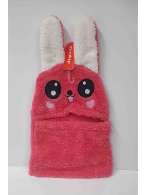 3-8 Yaş Kız Erkek Çocuk Figürlü Kulaklı Peluş Boyunluklu Bere, Tam Yüz Koruma Kışlık Şapka