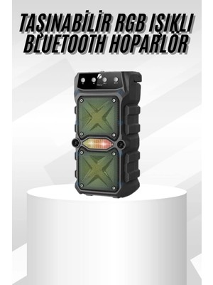 No 35 Moda Çift Çıkışlı Güçlü Bataryalı Kablosuz Yüksek Ses Kaliteli Bluetooth Hoparlör