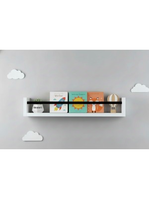 50X9 1'li  Beyaz Mdf Baby Room Organizer Çocuk Odası Montessori Eğitici Set , Kitaplık Raf , Banyo Rafı, Children's Room, Bookshelf, Bathroom Shelf.