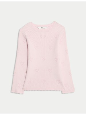 Marks & Spencer Kalp Desenli Örgü Üst (2-8 Yaş)