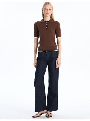 Lc Waikiki Yeni Sezon Beli Kemerli Wideleg Kadın Jean Pantolon