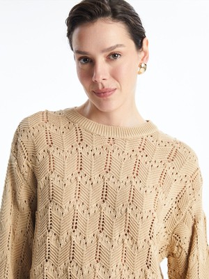 Lc Waikiki Yeni Sezon Bisiklet Yaka Ajurlu Kadın Triko Kazak