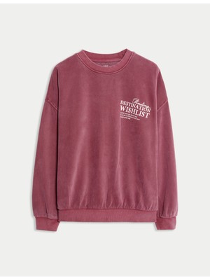 Marks & Spencer Pamuk‑karışımlı Sweatshirt (6‑16 yaş)