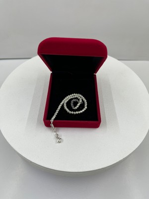 İkonive Kadın 925 Ayar Gümüş Dorikalı Bileklik (17+3 Cm)-Kutulu Gönderim, Hediyelik, Rodyum Kaplama