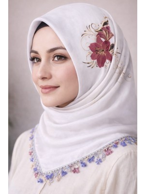 Gigi Giyim Zambak Motifli Içi Boş Iğne Oyalı Yazma