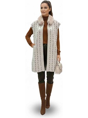 Eskişehir Mağazacılık 5524 Cream Peluş Yelek