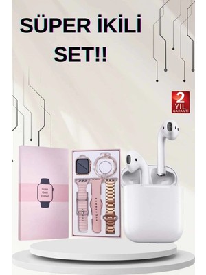 No 35 Moda 3 Kordonlu Dokunmatik Ekran Akıllı Saat ve 2.nesil Kablosuz Bluetooth Kulaklık Anc/enc