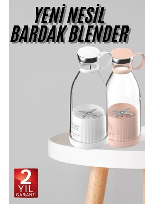No 35 Moda Taşınabilir Kablosuz Şarjlı Kişisel Smoothie El Blender Mini Meyve Sıkacağı