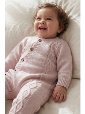 Trikomer Triko Çapraz Düğmeli Soft Bebek Tulum