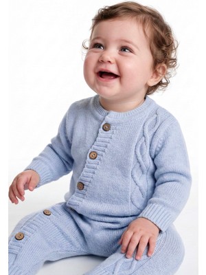 Trikomer Triko Çapraz Düğmeli Soft Bebek Tulum