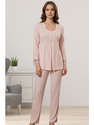 Effortt Pudra Hamile Lohusa Pijama Takımı