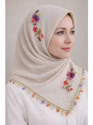 Gigi Giyim Sıralı Çiçek Desenli Içi Boş El Işi Iğne Oyalı Yazma