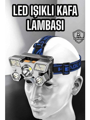 No 35 Moda Kafa Lambası Hafif ve Esnek Çift Anahtarlı Far LED Işık