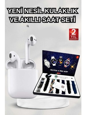 No 35 Moda 2025 Model Akıllı Saat ve 2.nesil Tws Bluetooth Kulaklık Yüksek Ses Kaliteli