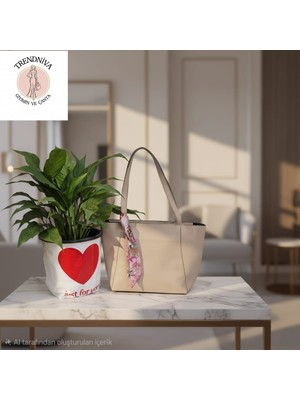 Trendniva Fular Detaylı El ve Omuz Çantası