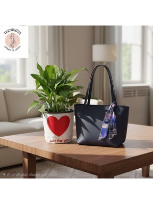 Trendniva Fular Detaylı El ve Omuz Çantası