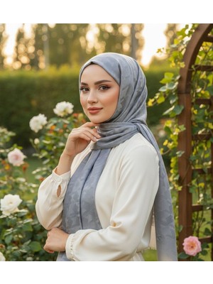 Revam Collection Kazayağı Deseni Ipeksi Jakar Şal