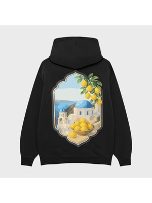 Camblys Amalfi Lemon Sırt Baskılı Oversize Kapüşonlu Sweatshirt