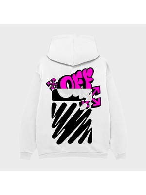 Camblys Off Sırt Baskılı Oversize Kapüşonlu Sweatshirt