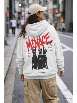 Camblys Unisex Stüssy Doberban Baskılı Oversize Sweatshirt