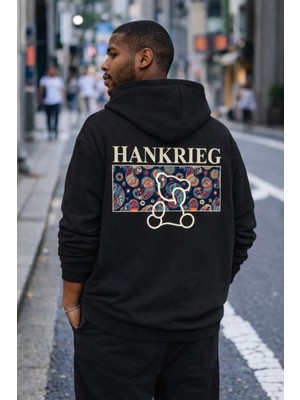 Camblys Ayıcık Baskılı Oversize Kapüşonlu Sweatshirt