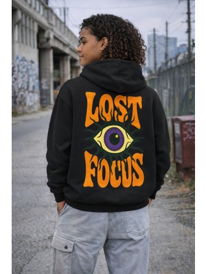 Camblys Lost Focus Baskılı Oversize Kapüşonlu Sweatshirt