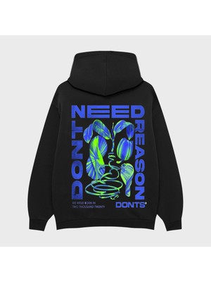 Camblys Need Sırt Baskılı Oversize Kapüşonlu Sweatshirt