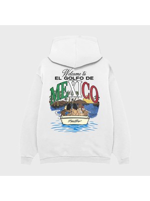 Camblys Mexico Baskılı Oversize Kalıp Kapüşonlu Sweatshirt