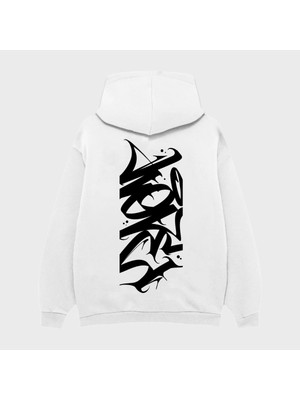 Camblys Love Baskılı Oversize Kapüşonlu Sweatshirt