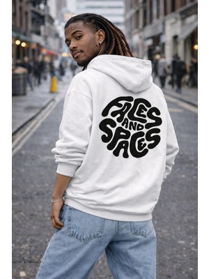 Camblys Unisex Faces And Space Baskılı Oversize Sweatshirt