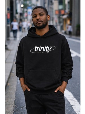 Camblys Trinity Ön Baskılı Oversize Kapüşonlu Sweatshirt