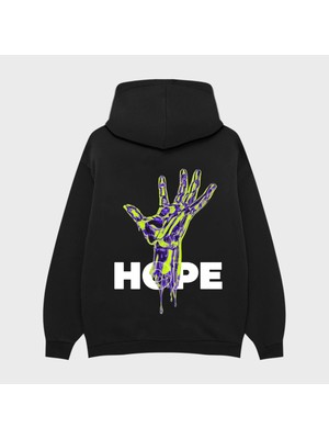 Camblys Hope El Baskılı Oversize Kapüşonlu Sweatshirt
