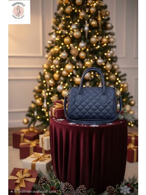 Trendniva Kapitone Desenli El ve Omuz Çantası