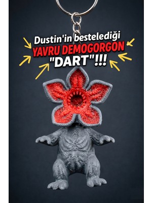Demogorgon Yavru Anahtarlık – Stranger Things Dustin’in Beslediği Dart Figürü! Koleksiyonluk Tasarım