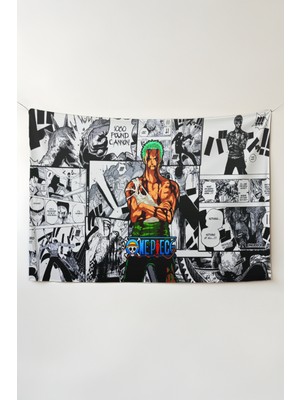 Charmbi One Piece Duvar Örtüsü – Çok Renkli Anime Temalı Kumaş Oda Dekoru Tapestry