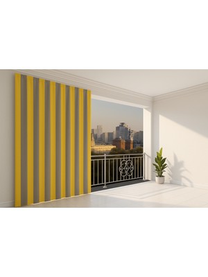 Taç Su Geçirmez Balkon Perdesi – Kornişli & Bağcıklı Branda En×boy Balkon Branda Perde