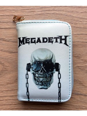 Megadeth Baskılı Beyaz Cüzdan