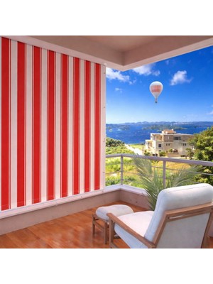 Taç Su Geçirmez Balkon Perdesi – Kornişli & Bağcıklı Branda En×boy Balkon Branda Perde